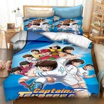 Cartoon Football Duvet Cover Captain Tsubasa Pillowcase Bedding Set Adult Boys Girls Bedroom Decoration Single Double Size 100x135cm