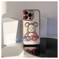 iLike Apple iPhone 13 Pro Silicone Case Print Desire Bear Pink