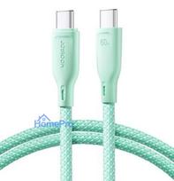 USB cable JOYROOM (S-A34) "USB-C (Type-C) to USB-C (Type-C)" (60W 1m) green