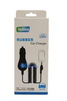 Car charger Tellos "Rubber" C001 iPhone 5 / 5S / SE / 6 / 6S / 7 / 7 Plus / 8 / 8 Plus / X (1A) black