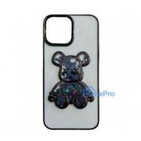 iLike Apple iPhone 14 Silicone Case Print Desire Bear Black