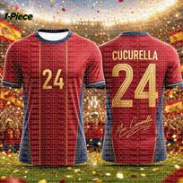 2026 Spain Cucurella #24 Soccer Jersey Set,Football Shirt Men Women Kids,Single Top Available,Fans Tee Shorts 2 Piece Tracksuit 100
