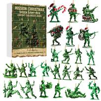 Christmas Advent Calendar Blind Box With Green Army Character Figures Acrylic Decorations For Festive Tree Hangings Style E