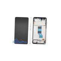 LCD screen Xiaomi Poco M7 Pro 5G with touch screen with frame Silver original (service pack)