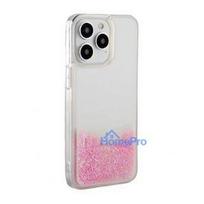 iLike Apple iPhone 15 Pro Silicone Case Water Glitter Pink