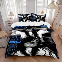 3Pcs Billie Eilish Fashion Bedding Set Quilt Cover Pillowcase Home Christmas Xmas Halloween Gift 1 Duvet Cover 2 Pillowcase M928304 135cmx200cm white