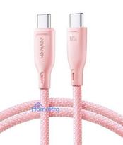 USB cable JOYROOM (S-A34) "USB-C (Type-C) to USB-C (Type-C)" (60W 1m) pink