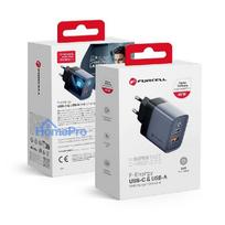 Charger Forcell F-Energy (1xUSB-C 1xUSB 4A 45W) black
