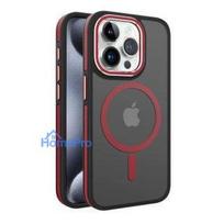 iLike Apple iPhone 15 Pro Max DUAL METAL FRAME MAGSAFE CASE Red