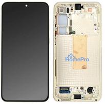 LCD screen Samsung S916 S23+ 5G with touch screen and frame Cream original (service pack)