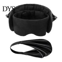 Airplane Sleeping Kit 3-in-1 Travel Sleep Mask Set, Blackout Eye Cover with Neck Pillow & Adjustable Head Support Arm Support, Portable Rest for Train B