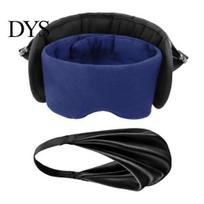 Airplane Sleeping Kit 3-in-1 Travel Sleep Mask Set, Blackout Eye Cover with Neck Pillow & Adjustable Head Support Arm Support, Portable Rest for Train B