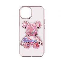 iLike Apple iPhone 14 Silicone Case Print Desire Bear Pink