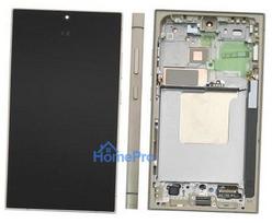 LCD screen Samsung S928 S24 Ultra with touch screen and frame Titanium Grey / Orange / Violet original (assembled servic