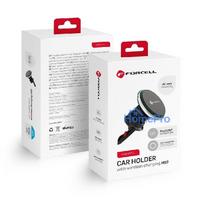 Wireless car charger+holder Forcell (HS2) (MagSafe 15W) for using on ventilation grille black