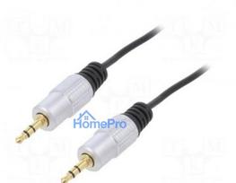 Cable, Jack 3.5 mm plug, RCA plug x2, 2m, Plating: gold-plated