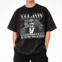 BYE-BYE BIBI Benjamin Netanyahu Leaves Office  Washed T Shirts Streetwear Hip Hop Fashion T-Shirts  Tee Shirt for Men Women L gray