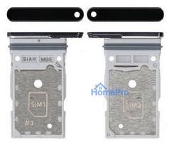 SIM card holder Samsung S918 S23 Ultra Dual Phantom Black original (service pack)