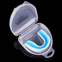 Professional Silicone Mouthguard Boxing MMA Muay Thai Fitness Teeth Protection With Breathable Design Dual-color light blue with case