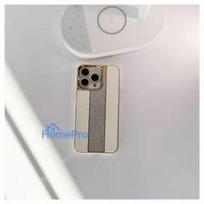 iLike Apple iPhone 15 Pro Max Diamonds and Leather Case White
