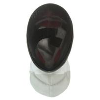 Foil Fencing Mask Clear Vision with Bib Adjustable for Sparring black