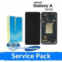 Screen for Samsung A556 A55 5G with frame / Lemon / (Service Pack)