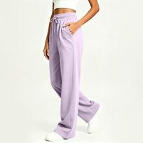 Unisex High Waisted Wide Leg Sweatpants with, Loose Fit Color Jogger Pants for Women and Men M gray