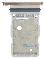 SIM card holder Samsung S918 S23 Ultra Dual Cream Beige original (service pack)