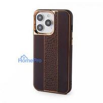 iLike Apple iPhone 15 Pro Max Leather Case Customized Brown