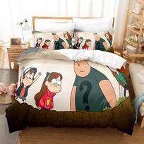 Gravity Falls 3D Printed Duvet Case Pillowcase Bill Cipher Bedding Set Twin Full Queen King Size for Bedroom Decor 135x200cm