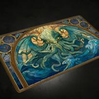 Cthulhu Themed Large Gaming Desk Mat Nonslip Rubber Base Desktop Mat With Cthulhu Arm Design Mouse Pad For Office Card Trading 900x400x3mm