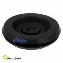Grommet, with partition, Ømount.hole: 25.2mm, Ø hole: 16 mm, black