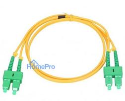 SC / APC-SC / APC, Single Mode, Duplex, 3.0mm LSZH Yellow, 1m :: SC-1.1-1A1