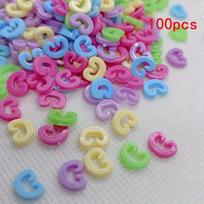 Plastikiniai užsegimai, 100 vnt,  Spalva C