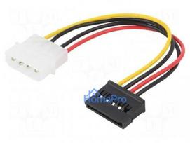 Cable: SATA, Molex Male, SATA Female, 0.15 m