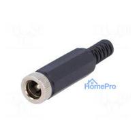 Plug, DC power supply, Male, 5.5 / 2.5 mm, 5.5 mm, 2.5 mm, for cable, straight