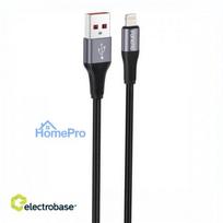 Foneng X112 USB-A to Lightning cable 2.4A, 1m (black)