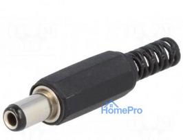 Plug DC supply female 5.5 / 2.5mm 5.5mm 2.5mm for cable 9mm