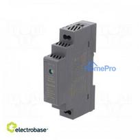 Power supply: switching mode, DIN rail, 15W, 24VDC, 630mA, 70 years