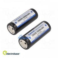 Battery: Li-Ion, 26650, 3.7 V, 5500 mAh, Ø26.4x69.5mm, 2 pcs.