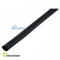 Heat shrink sleeve 4: 1 8mm L: 1m black polyolefin -55÷125°C