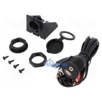 USB / AUX adapter, USB A socket, Jack 3.5 mm 3 pin socket, 0.5 m
