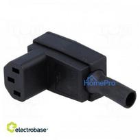 Connector: AC power supply, plug, Female, 10A, 250VAC, IEC 60320, C13 (F)