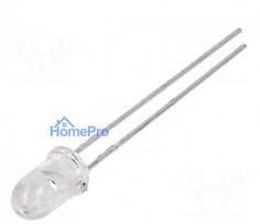 LED, 5 mm, red, 5500÷16000mcd, 8°, 20mA, 1.9÷2.4 V, Front: curved