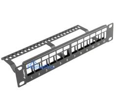 LANBERG 10" empty socket panel 12 ports 1U