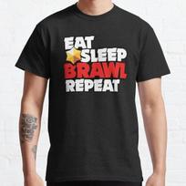 Eat Sleep Brawl Repeat - Brawl Stars Classic T-Shirt S-3XL 100 black