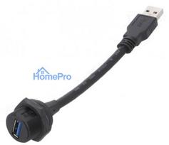 Cable adapter, USB A socket, USB A plug, USB 3.0, IP67, length 0.15m