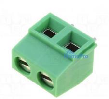 PCB terminal block, angle 90°, 5.08 mm, types:2, on PCB, terminal
