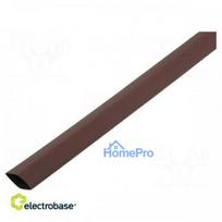 Heat shrink sleeve, adhesive-free, 2:1, 6.4 mm, L: 1 m, brown, polyolefin