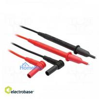 Test leads, Inom:10A, probe tip x2, angled banana plug 4mm x3